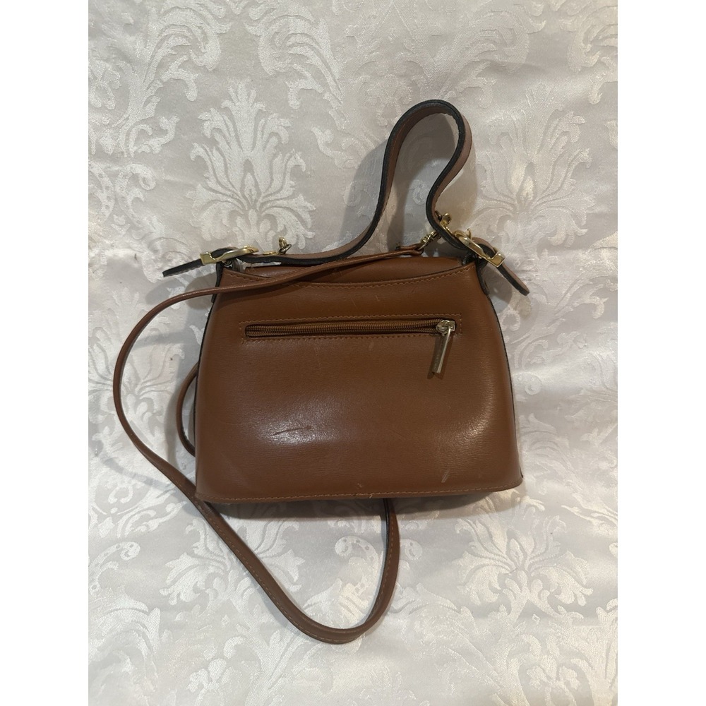 Lancaster Paris Vtg Smooth leather crossbody + Hand bag Purse Marron/Brown - Picture 9 of 16
